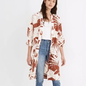Madewell Robe Jacket in Tropical Vacation Women’s Kimono / Beach Coverup Size S